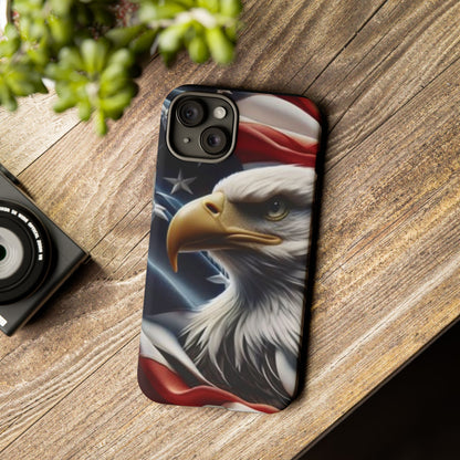 Patriotic Eagle American Flag Phone Case - Gift for Veterans - Independence Day - Memorial Day