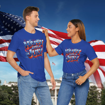 Happy 4th of July T-Shirt - Independence Day Bald Eagle - American Flag Graphic Tee