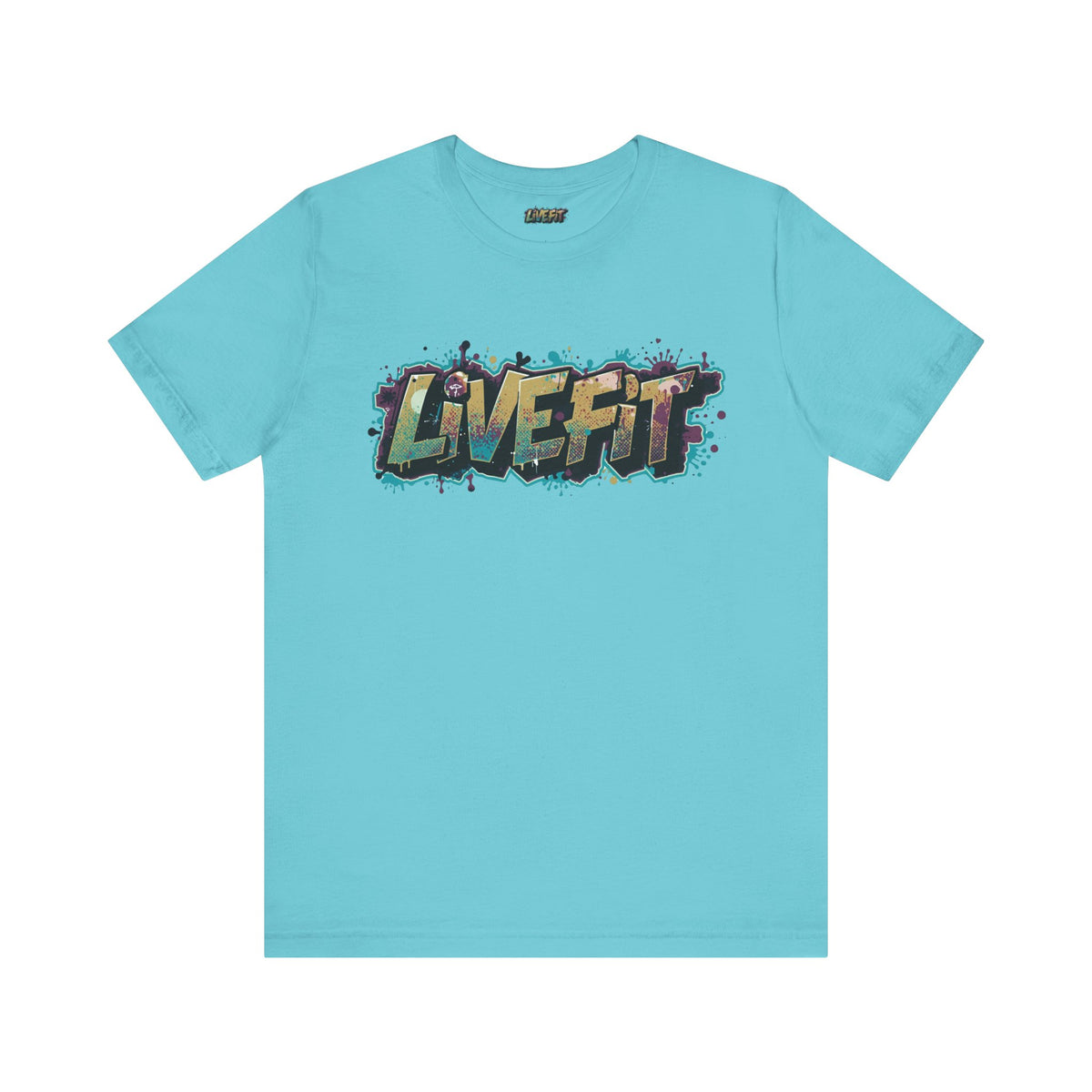 LIVE FIT Graphic Fitness Tee - Motivational Workout T-Shirt - Unisex XS-4XL