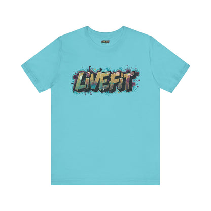 LIVE FIT Graphic Fitness Tee - Motivational Workout T-Shirt - Unisex XS-4XL