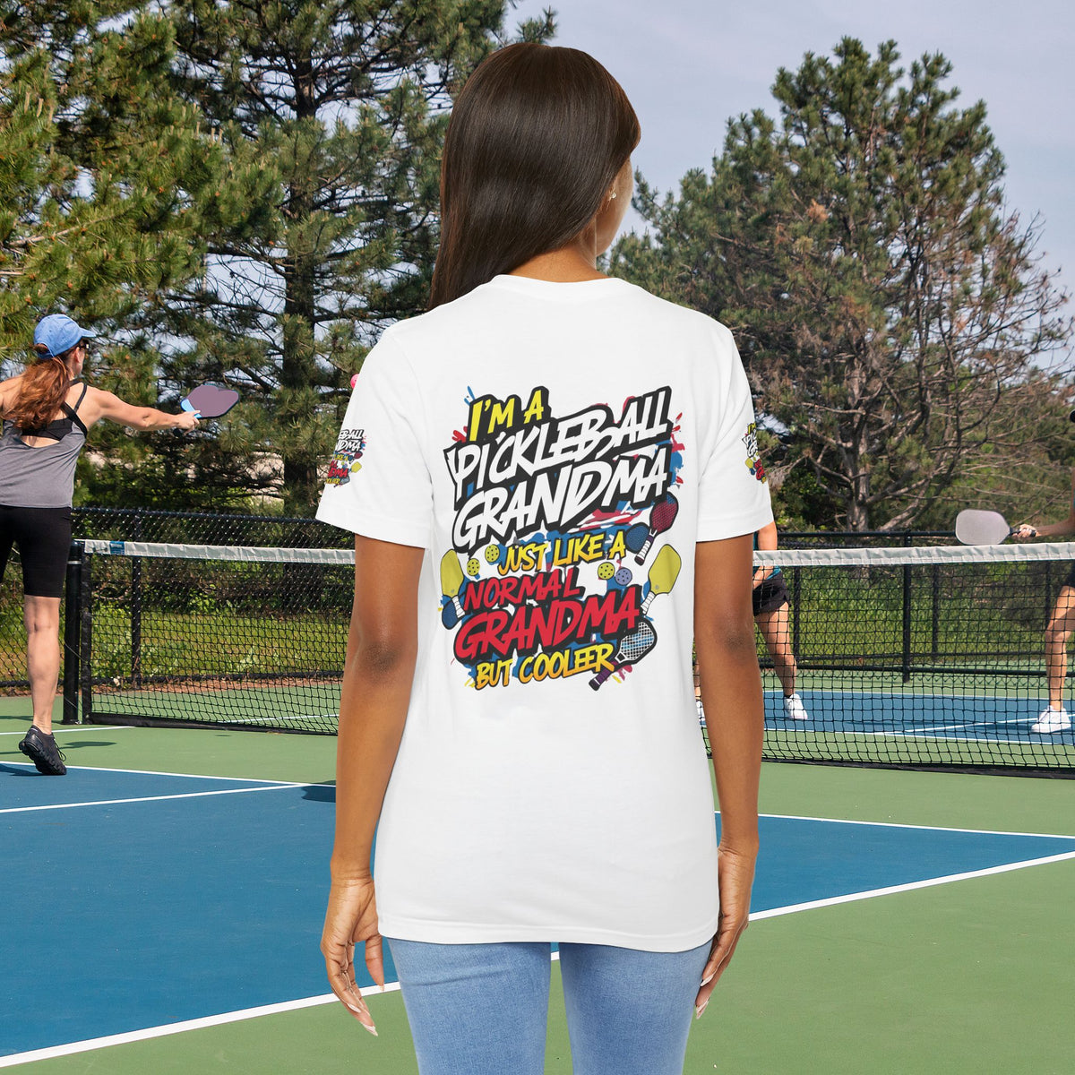 Pickleball Grandma T-Shirt - Way Cooler Than Normal - Funny Unisex Jersey Tee - XS-4XL