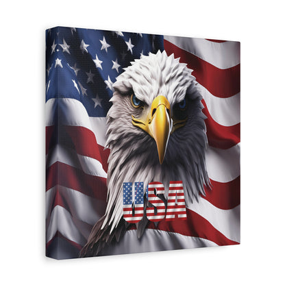 American Eagle Canvas Wall Art - Patriotic Flag Decor - USA Pride