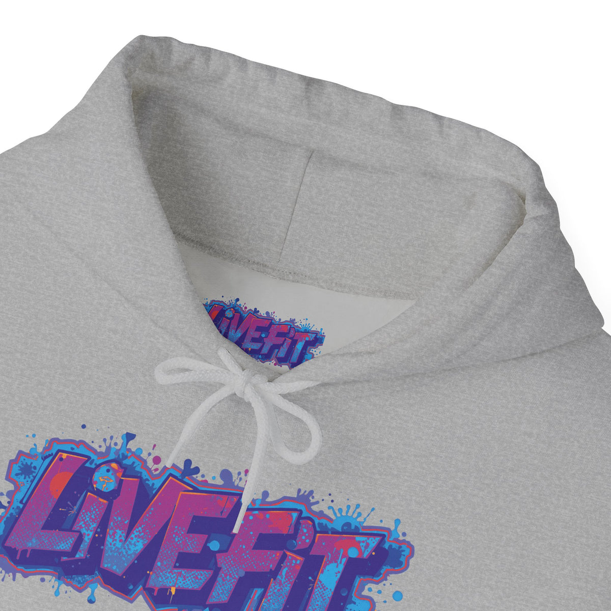 LIVE FIT Hoodie Sweatshirt - Motivational Fitness Pullover - Unisex Gym Hoodie - S-5XL