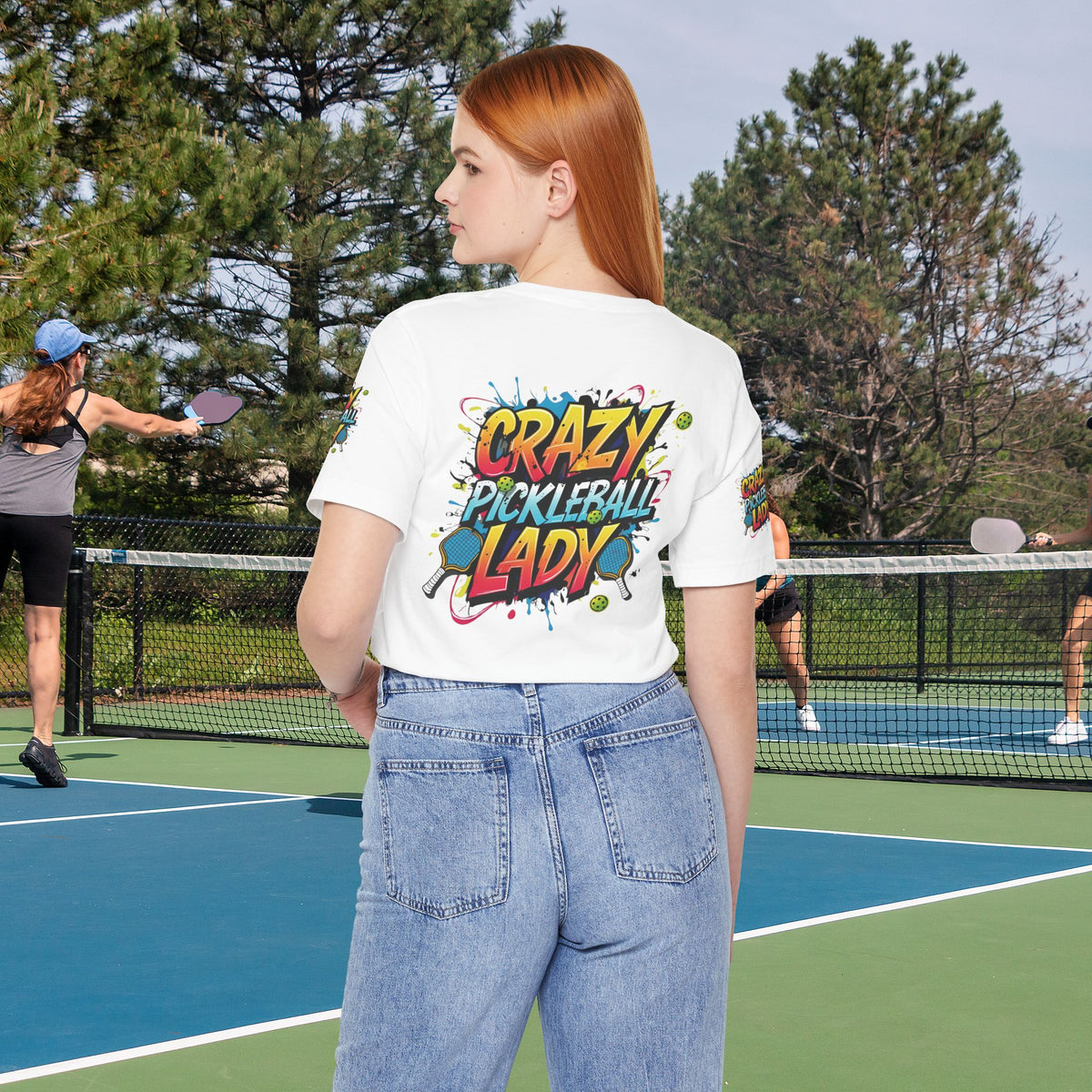 Crazy Pickleball Lady T-Shirt - Funny Pickleball Tee - Unisex Graphic Shirt - XS-5XL