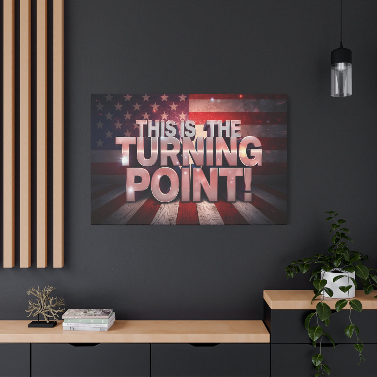 This Is The Turning Point! Canvas Wall Art - Patriotic American Flag - Red White Blue - Gallery Wrapped - 36 Sizes