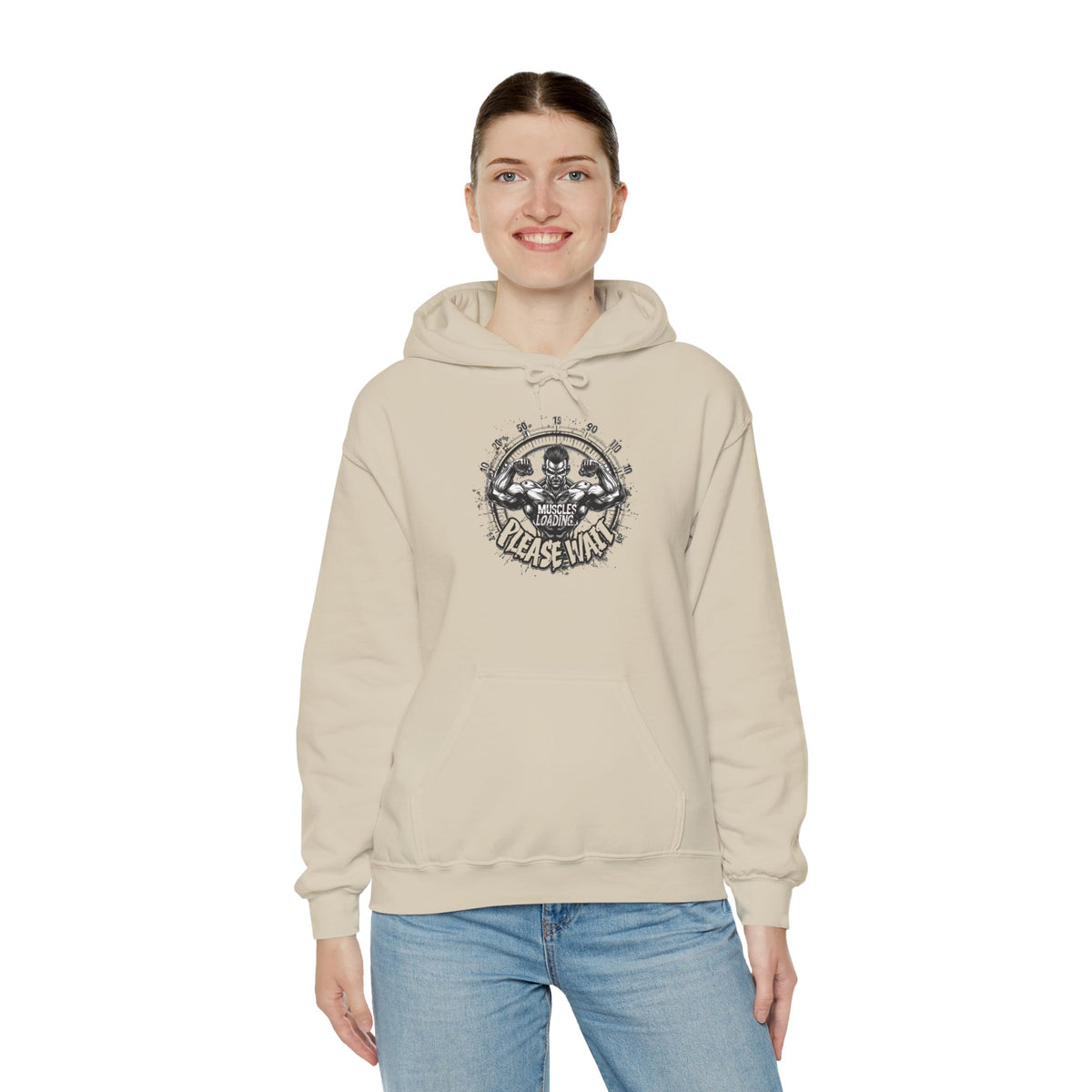 Muscles Loading Please Wait - Motivational Fitness Hoodie - Gym Sweatshirt - Unisex S-5XL