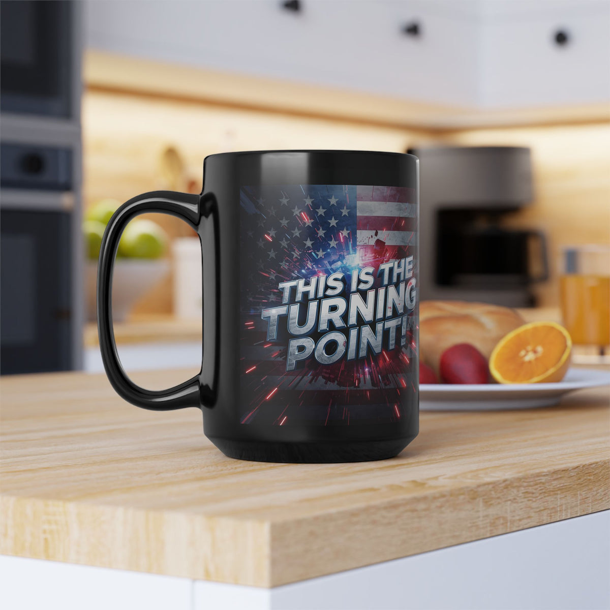 This Is The Turning Point! Motivational Mug - American Flag - 11oz/15oz