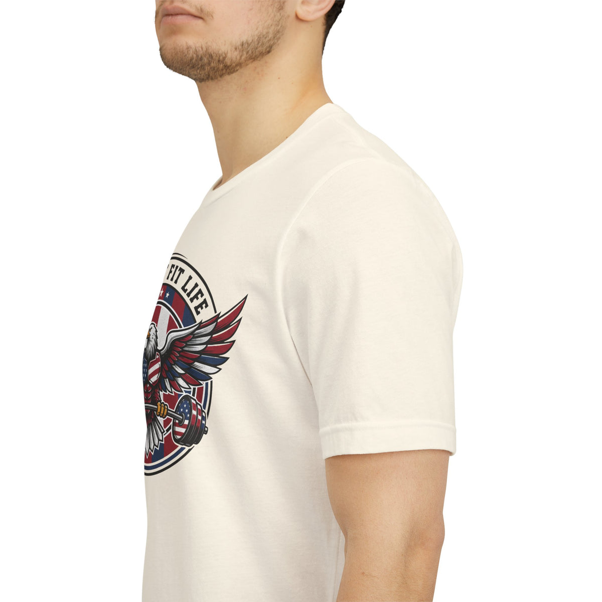 Patriot Fit Life Bald Eagle T-Shirt - American Flag Graphic Tee - Unisex Workout Shirt