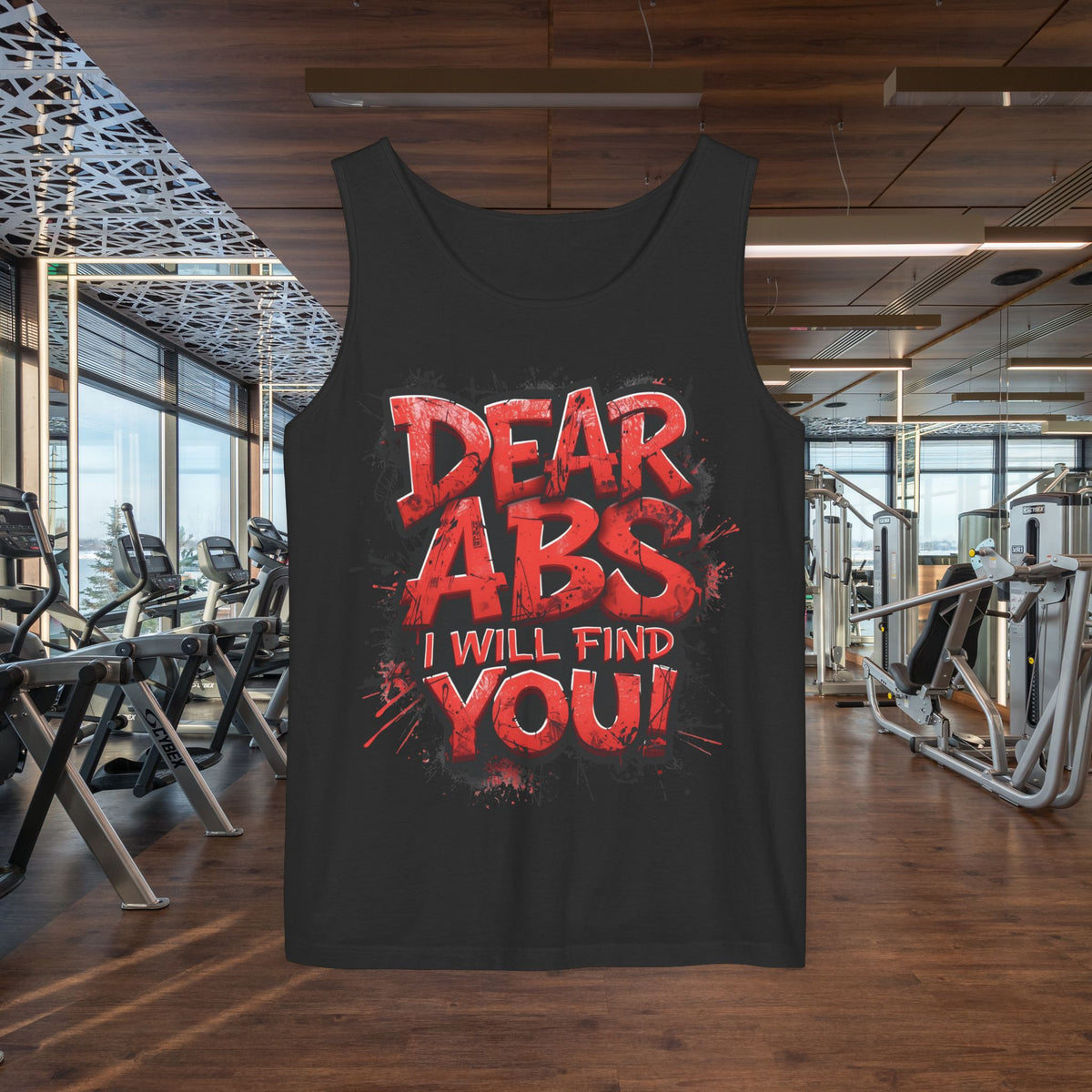 Dear Abs I Will Find You! - Garment-Dyed Tank Top - Funny Gym Tank - Unisex Fitness Apparel - XS-3XL