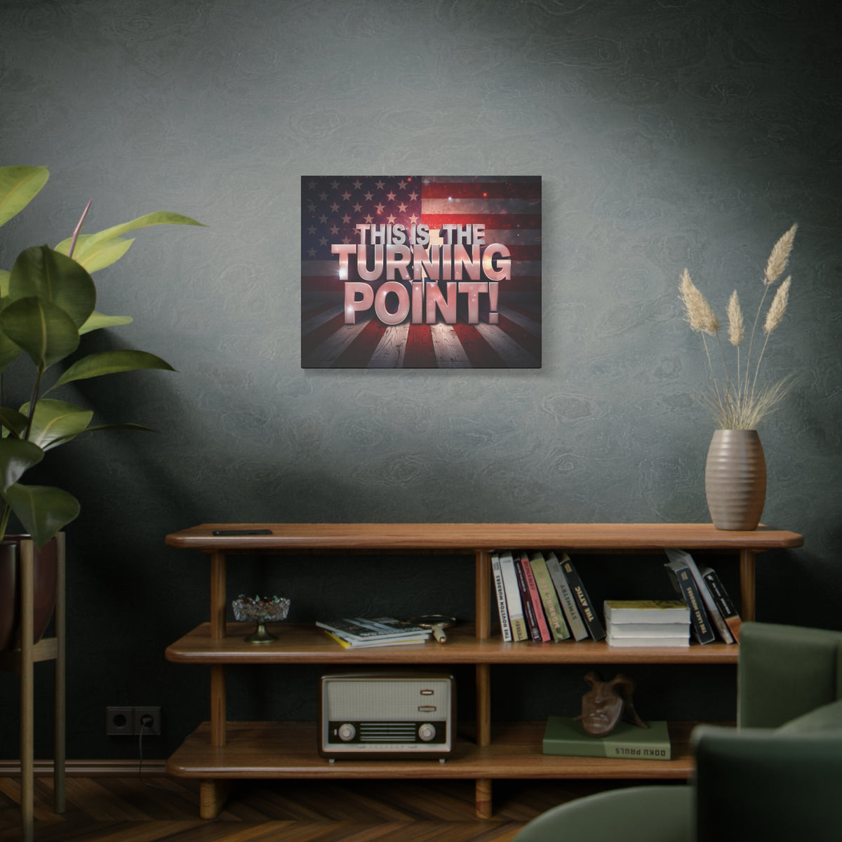 This Is The Turning Point! Canvas Wall Art - Patriotic American Flag - Red White Blue - Gallery Wrapped - 36 Sizes