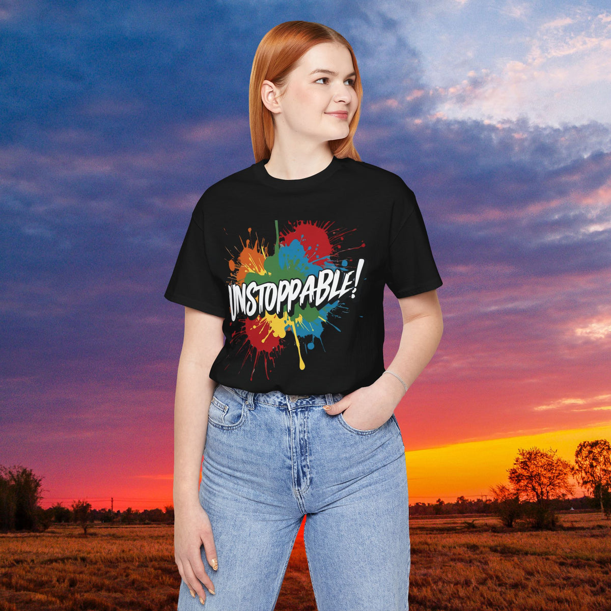 Unstoppable Vintage Retro T-Shirt - Motivational Graphic Tee - Unisex Casual Shirt