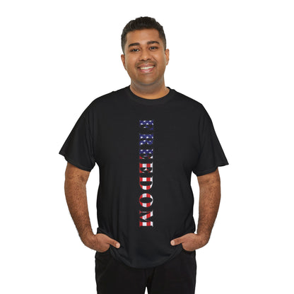 Freedom Patriotic T-Shirt - Red White Blue - American Flag Tee - Unisex S-5XL