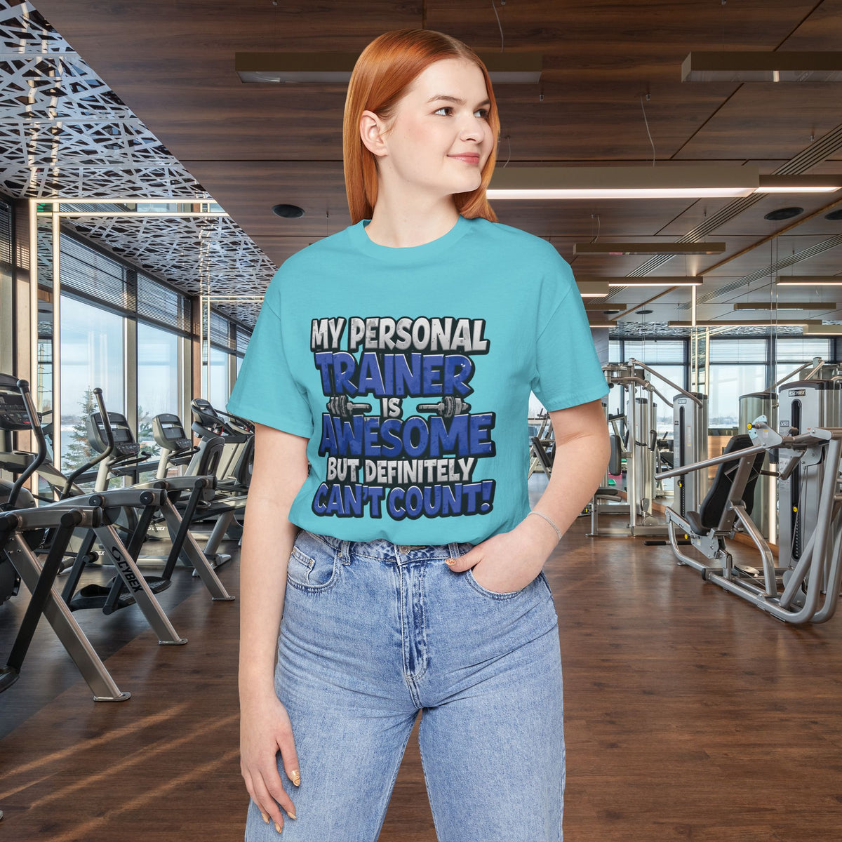 My Personal Trainer Can't Count - Funny Gym T-Shirt - Workout Humor Tee - XS-4XL
