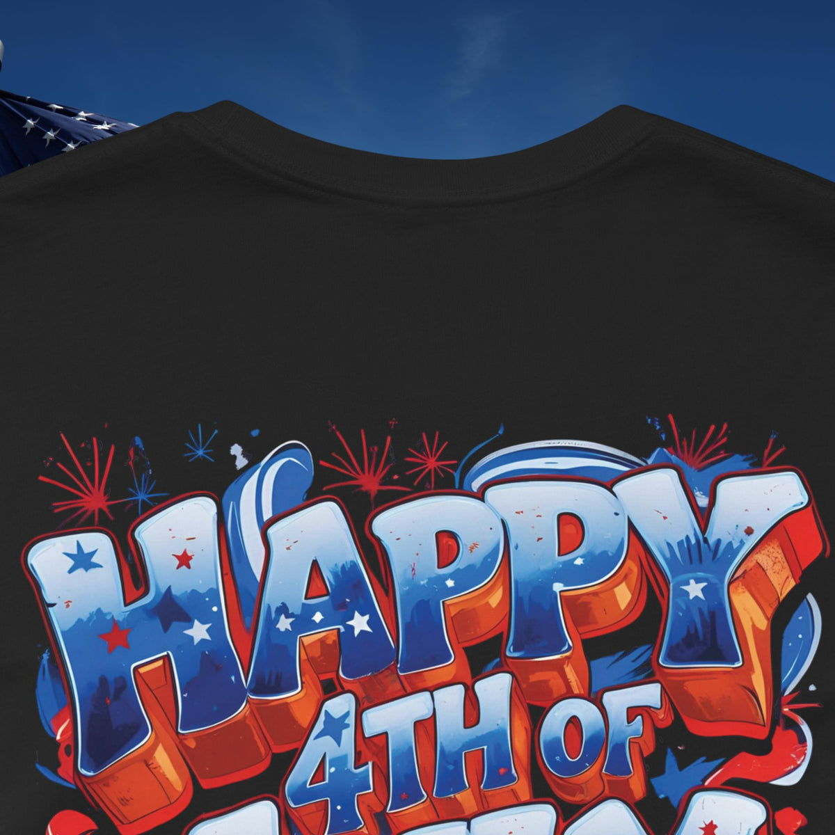 Happy 4th of July T-Shirt - Independence Day Bald Eagle - American Flag Graphic Tee