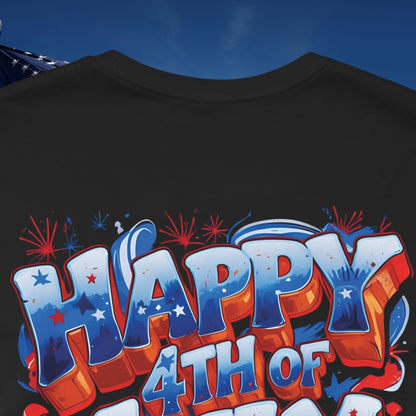 Happy 4th of July T-Shirt - Independence Day Bald Eagle - American Flag Graphic Tee