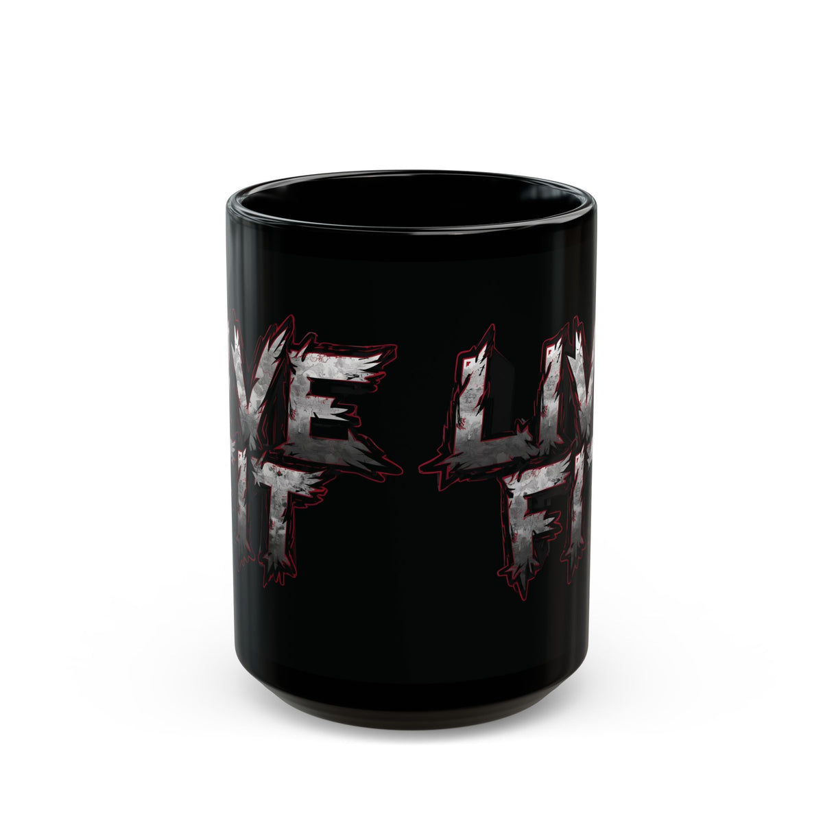 LIVE FIT Black Ceramic Mug (11oz/15oz)