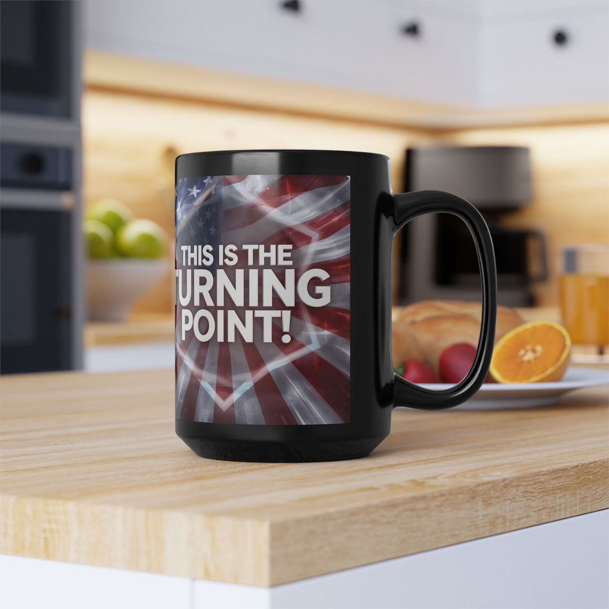 This Is The Turning Point! Motivational Mug - American Flag - 11oz/15oz