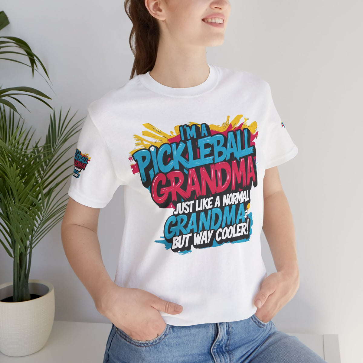 Pickleball Grandma T-Shirt - Way Cooler Than Normal - Funny Jersey Tee - S-2XL