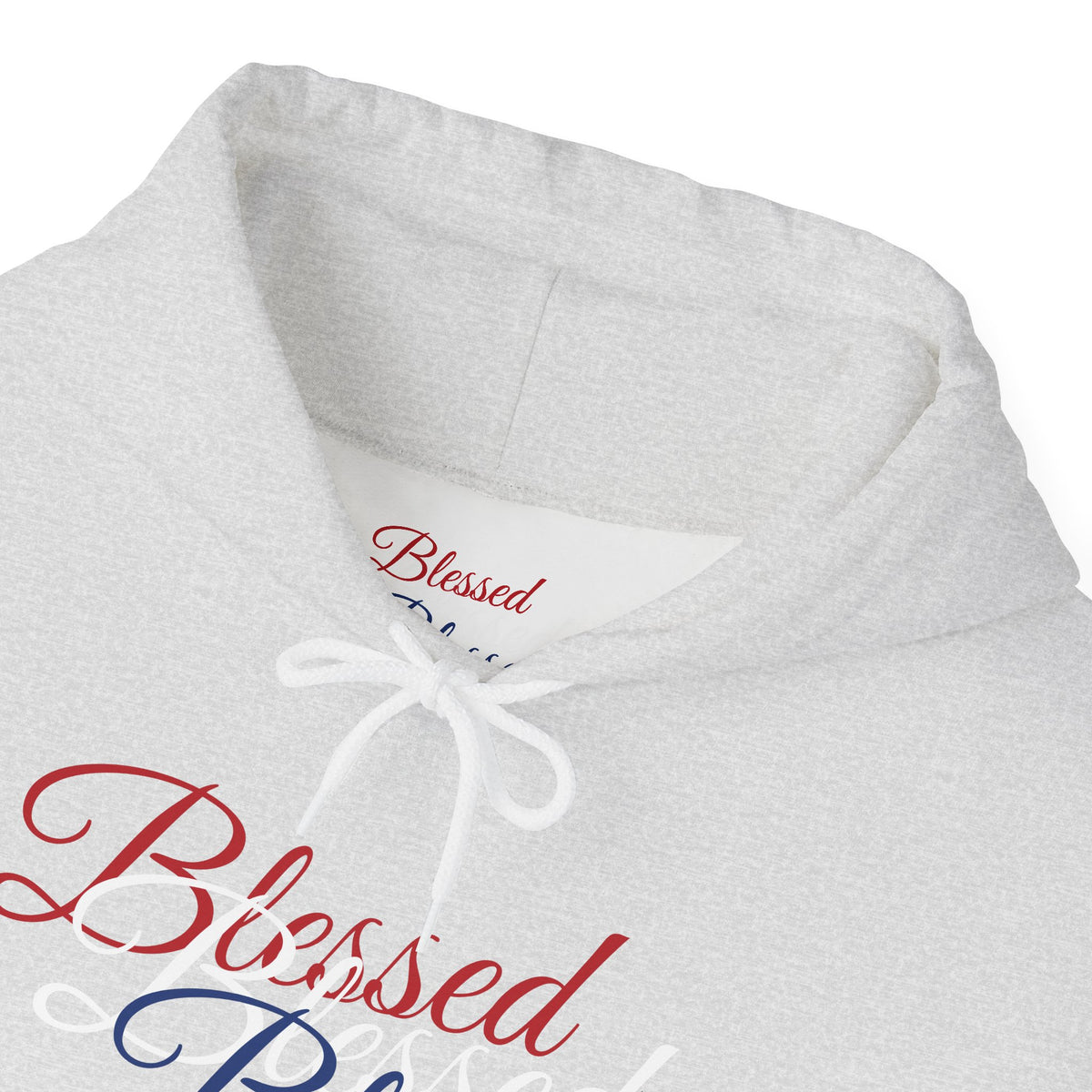 Blessed Hoodie - Patriotic Red White Blue - Unisex Pullover - Front & Back Print - S-5XL