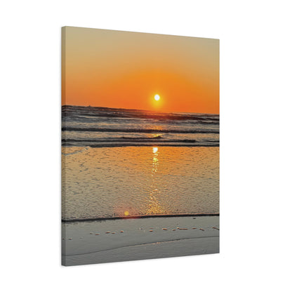 Sunset Beach Canvas Print, Ocean Decor, Wall Art, Home Decor, Coastal Artwork for Living Room