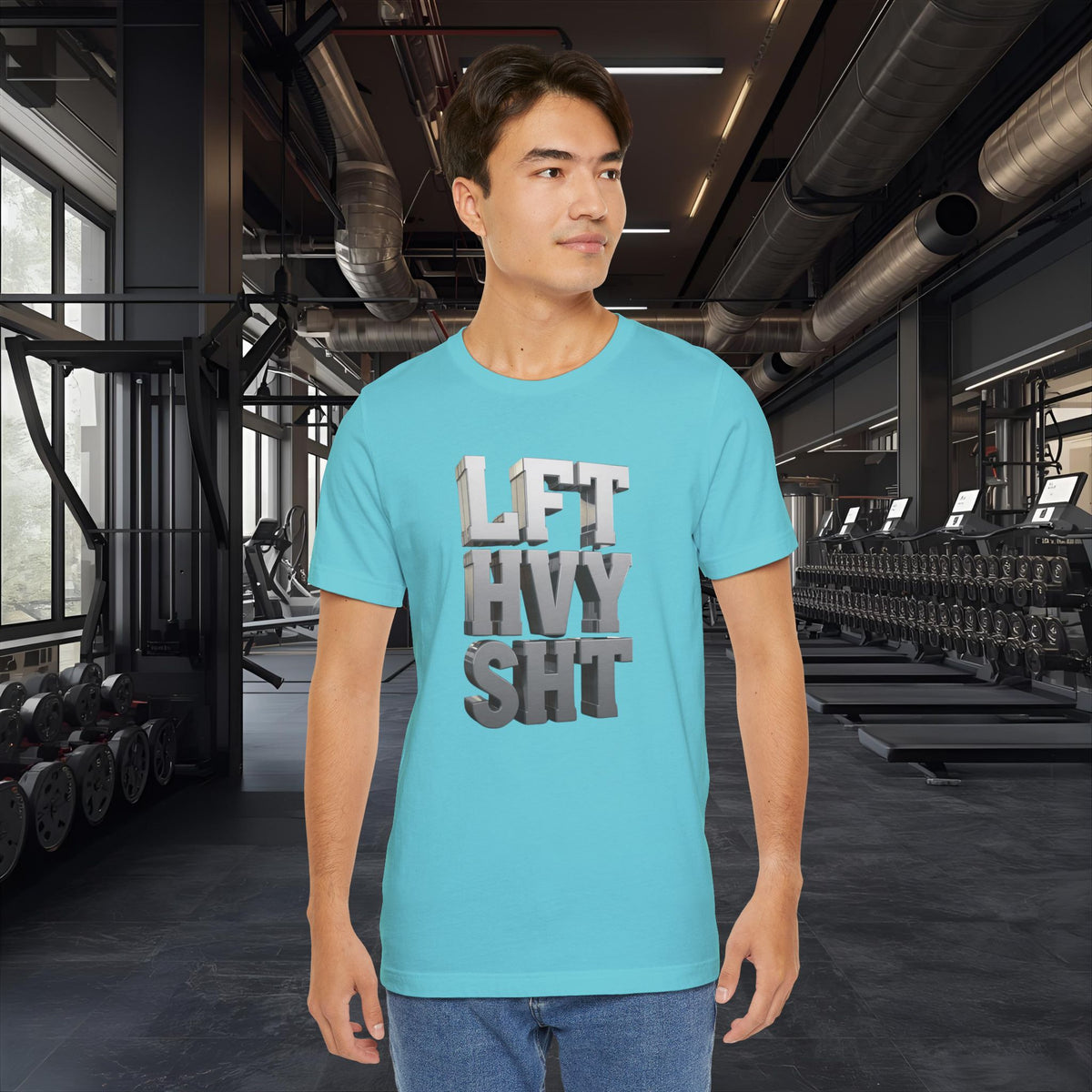 Lift Heavy Shit - LFT HVY SHT - 3D Gym T-Shirt - Bold Weightlifting Tee