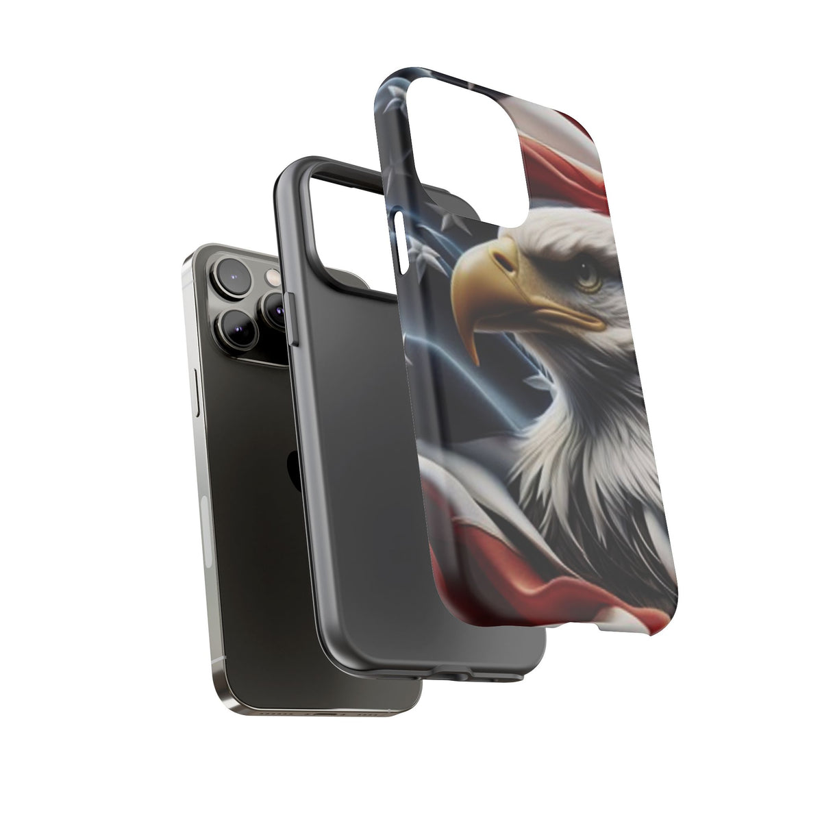 Patriotic Eagle American Flag Phone Case - Gift for Veterans - Independence Day - Memorial Day