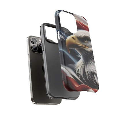 Patriotic Eagle American Flag Phone Case - Gift for Veterans - Independence Day - Memorial Day