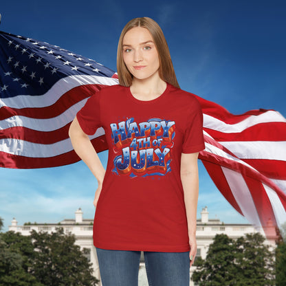 Happy 4th of July T-Shirt - Independence Day Bald Eagle - American Flag Graphic Tee