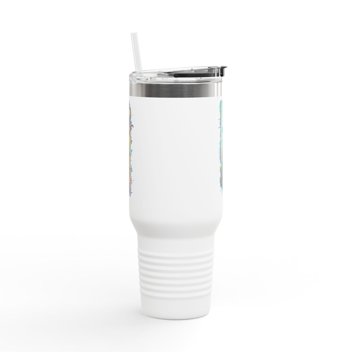 Insulated Travel Mug - Live Fit - 40oz Fitness Water Bottle - Gym Coffee Cup - Durable Travel Tumbler - Motivational Drinkware