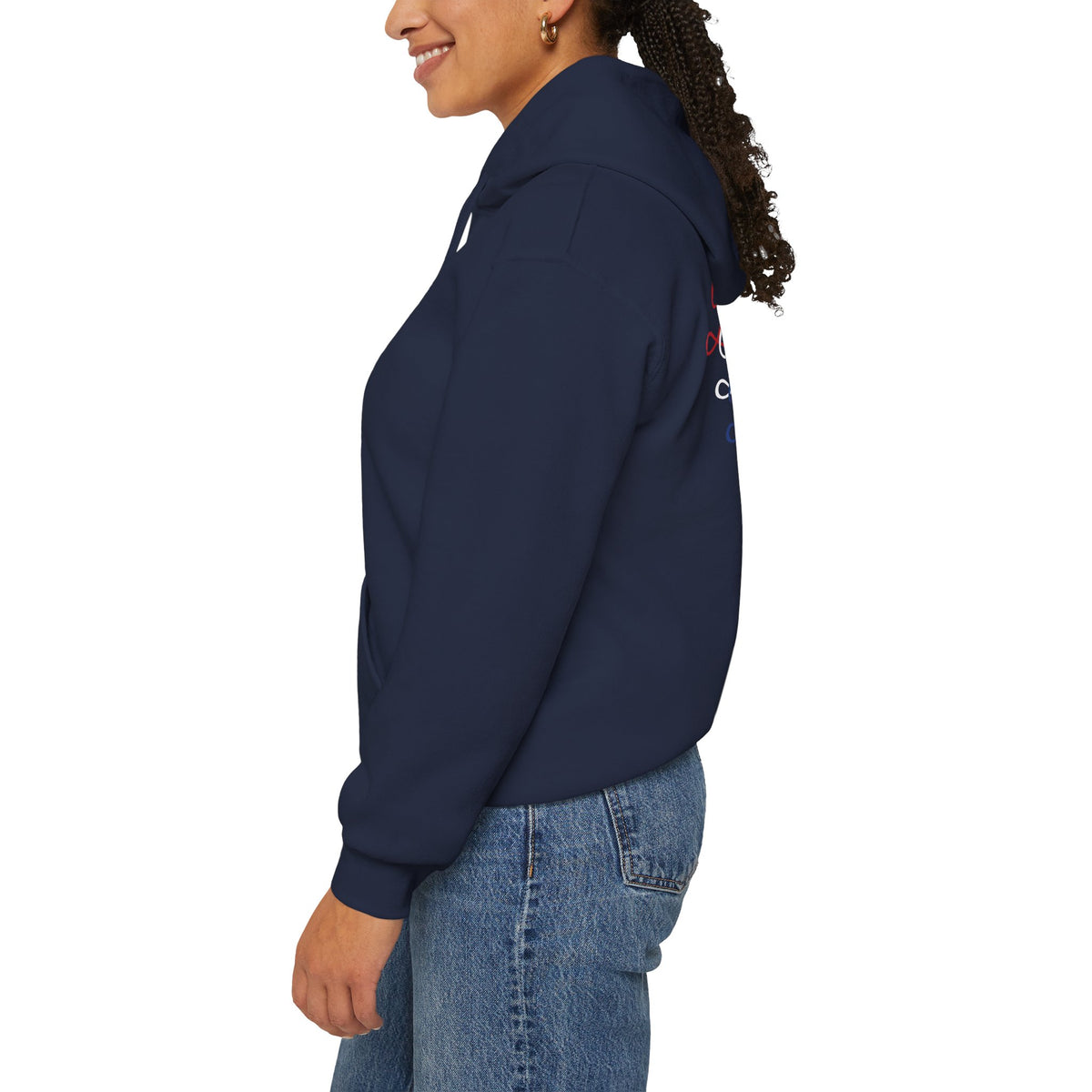 Blessed Hoodie - Patriotic Red White Blue - Unisex Pullover - Front & Back Print - S-5XL