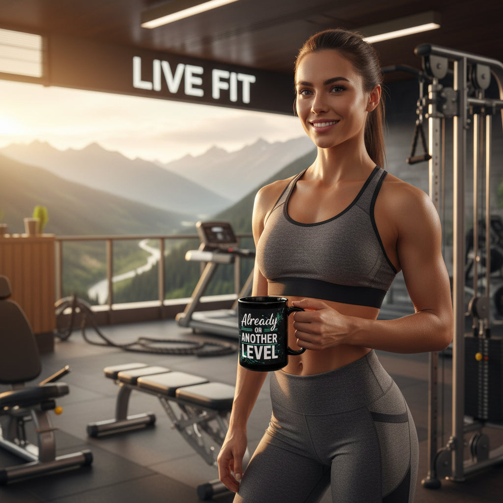 Already On Another Level! Motivational Black Mug - 11oz/15oz