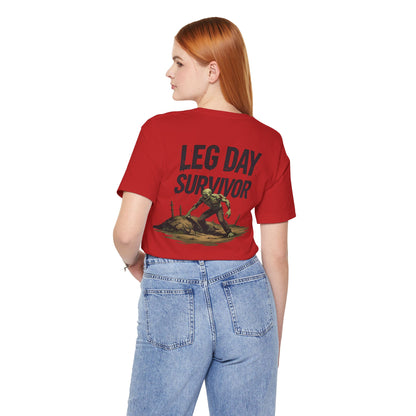 Leg Day Survivor Tee - Fitness Shirt - Workout Apparel - Gym Gift - Unisex Graphic Tee - Funny T-shirt