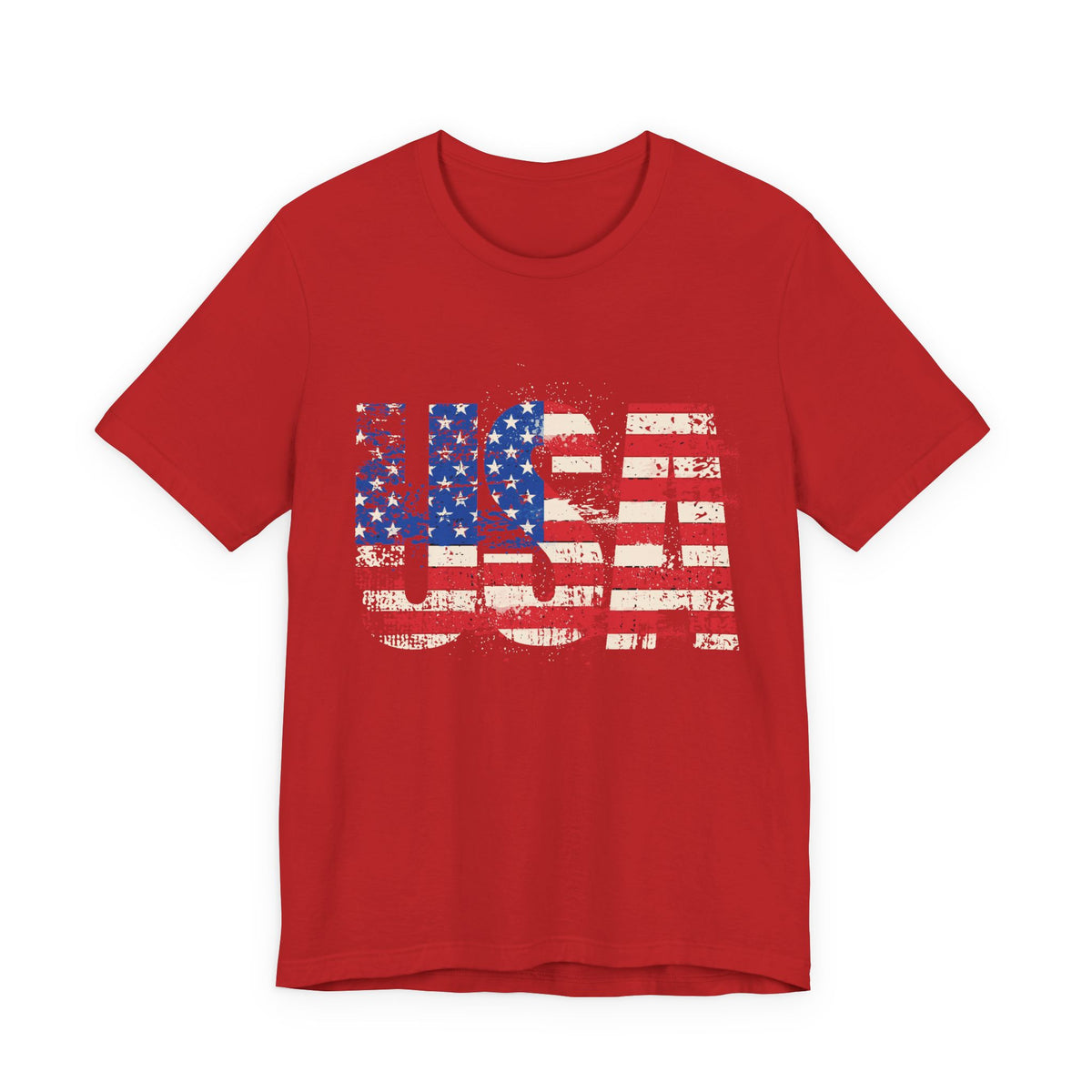 USA Red White Blue - American Flag T-Shirt - Patriotic Unisex Tee - S-3XL