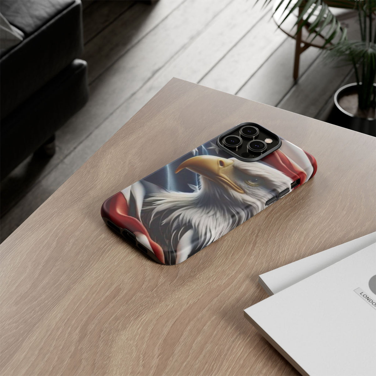 Patriotic Eagle American Flag Phone Case - Gift for Veterans - Independence Day - Memorial Day