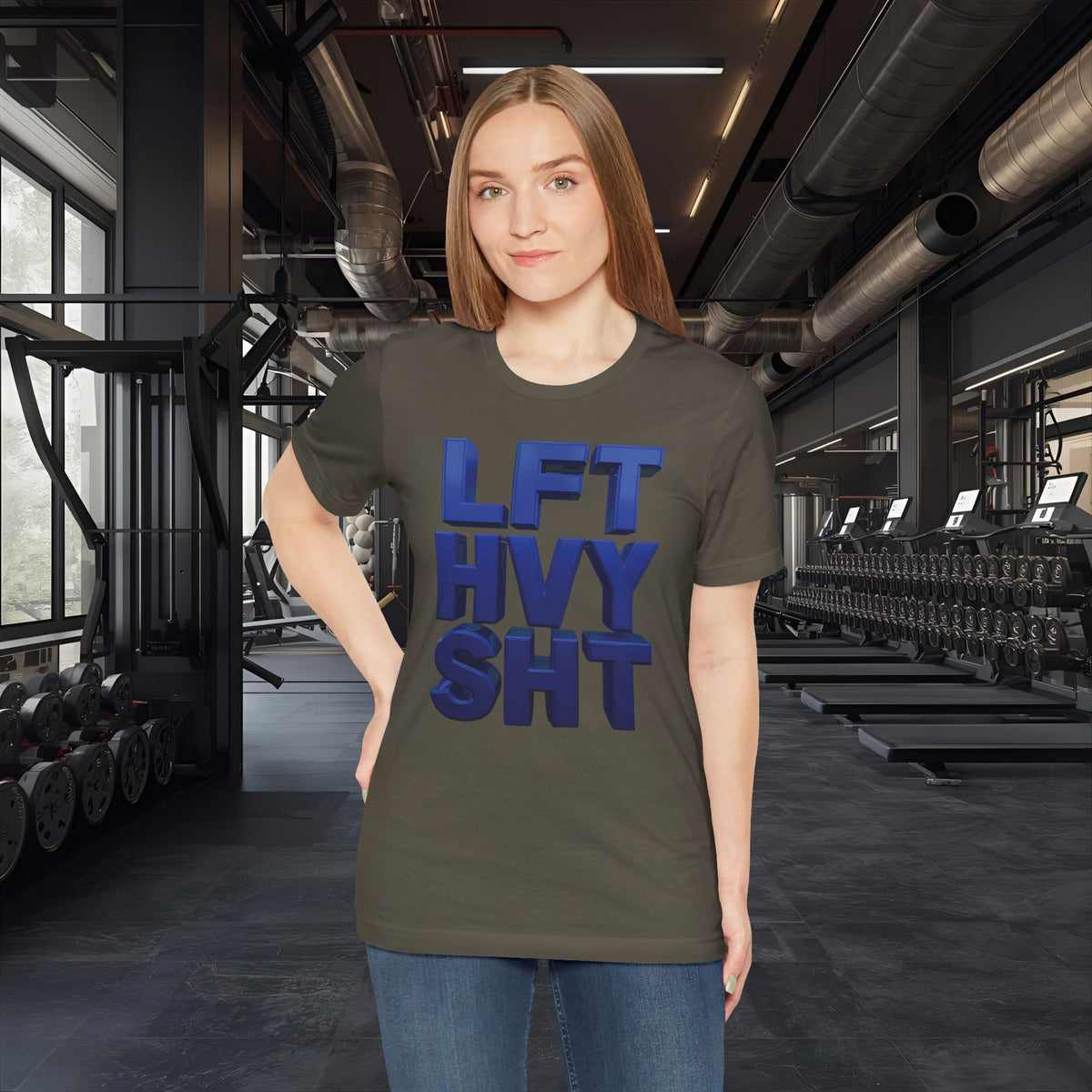 Lift Heavy Shit Gym T-Shirt - Bold 3D Weightlifting Tee - Unisex Fitness Apparel