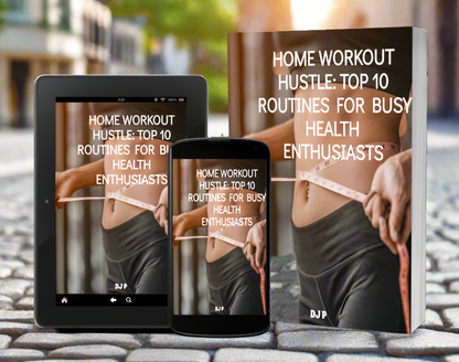 Home Workout Hustle - Top 10 Routines for Busy Health Enthusiasts - Digital Download eBook