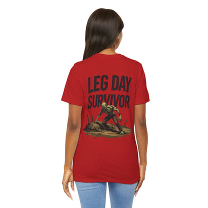 Leg Day Survivor Tee - Fitness Shirt - Workout Apparel - Gym Gift - Unisex Graphic Tee - Funny T-shirt