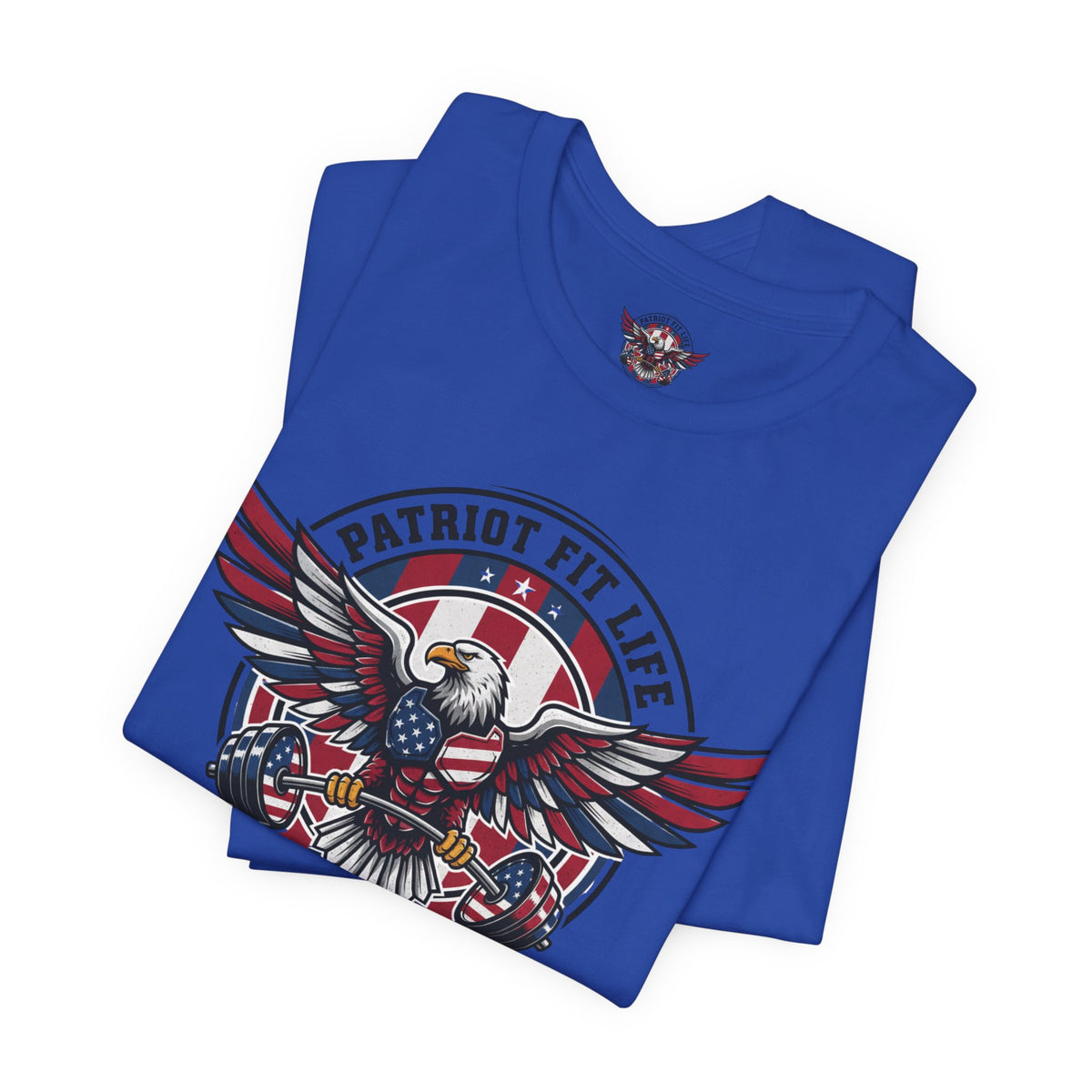 Patriot Fit Life Bald Eagle T-Shirt - American Flag Graphic Tee - Unisex Workout Shirt