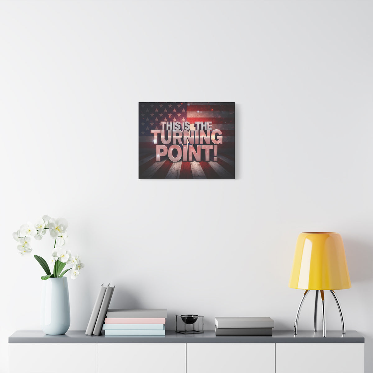 This Is The Turning Point! Canvas Wall Art - Patriotic American Flag - Red White Blue - Gallery Wrapped - 36 Sizes