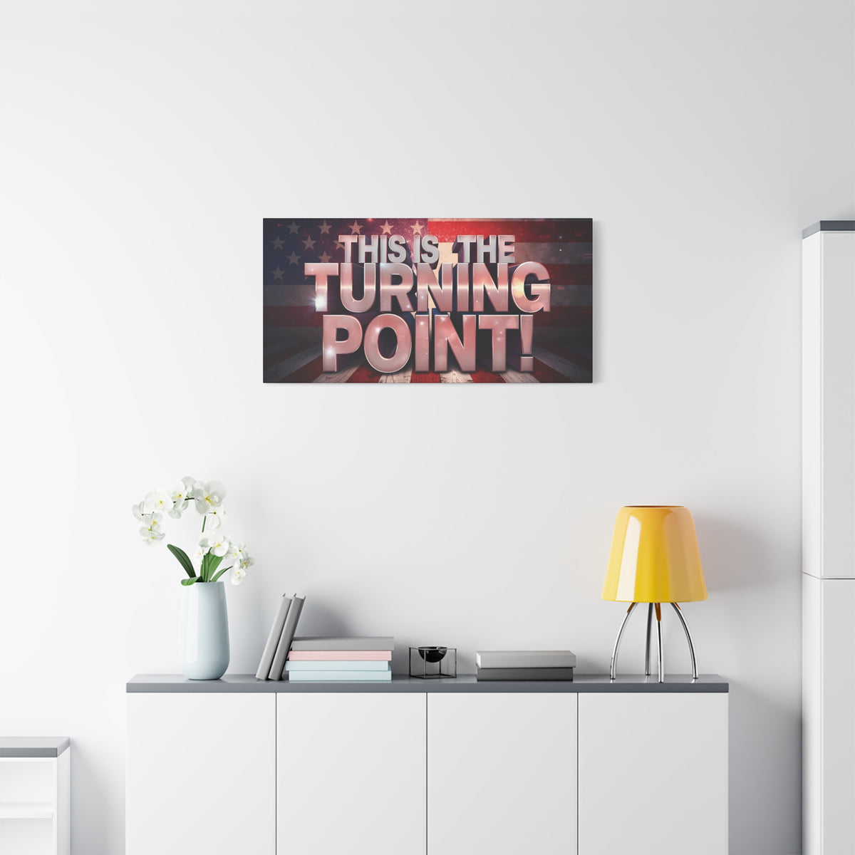 This Is The Turning Point! Canvas Wall Art - Patriotic American Flag - Red White Blue - Gallery Wrapped - 36 Sizes