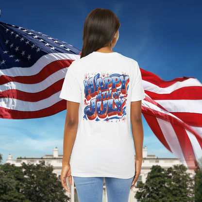 Happy 4th of July T-Shirt - Independence Day Bald Eagle - American Flag Graphic Tee