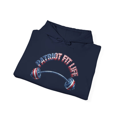Patriot Fit Life Hoodie — USA Flag Barbell Gym Sweatshirt | LIVE FIT