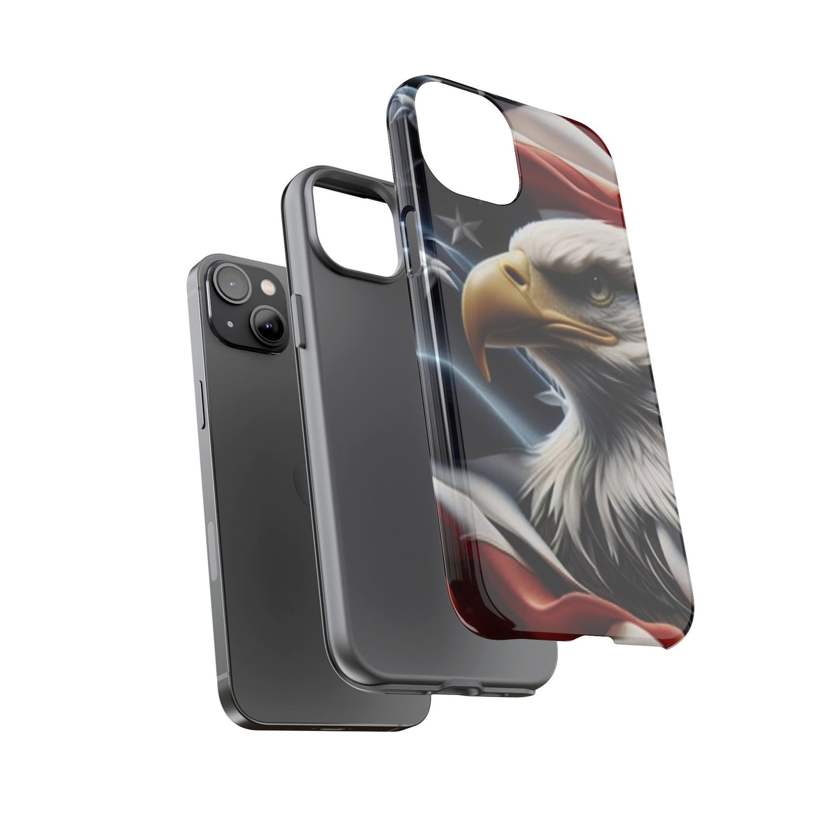 Patriotic Eagle American Flag Phone Case - Gift for Veterans - Independence Day - Memorial Day