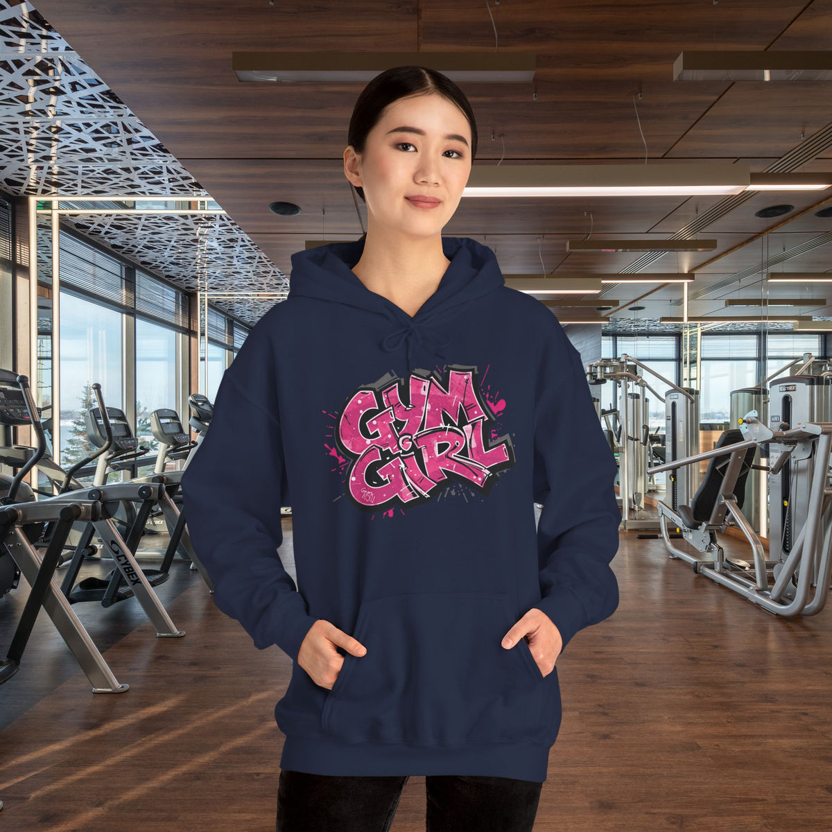 Stylish Gym Girl Print Hoodie - Women's Fitness Sweatshirt - Athletic Pullover - S-5XL