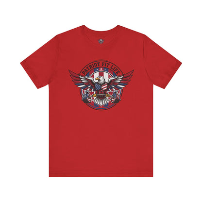 Patriot Fit Life Bald Eagle T-Shirt - American Flag Graphic Tee - Unisex Workout Shirt