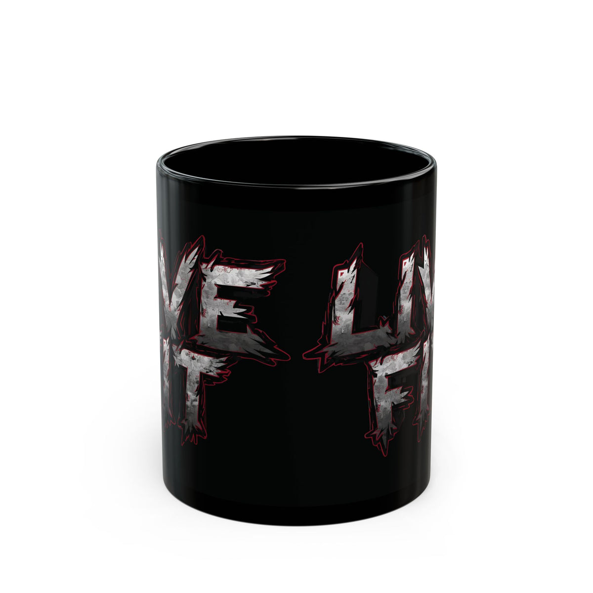 LIVE FIT Black Ceramic Mug (11oz/15oz)