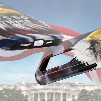 Let's Do This Tough Phone Case - Motivational Bald Eagle - Red White Blue