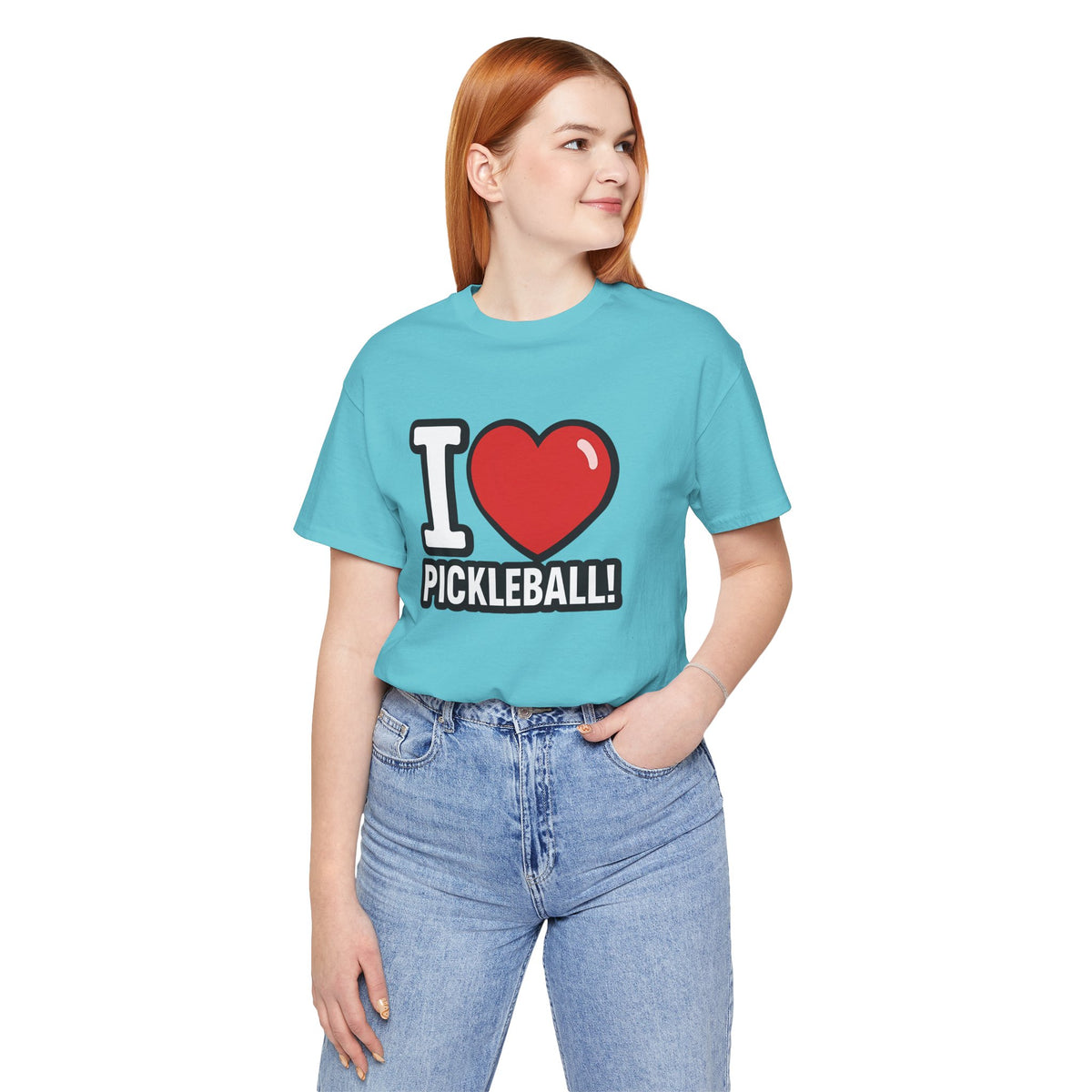 I Love Pickleball T-Shirt - Unisex Pickleball Tee - Court Sports Gift - XS-4XL