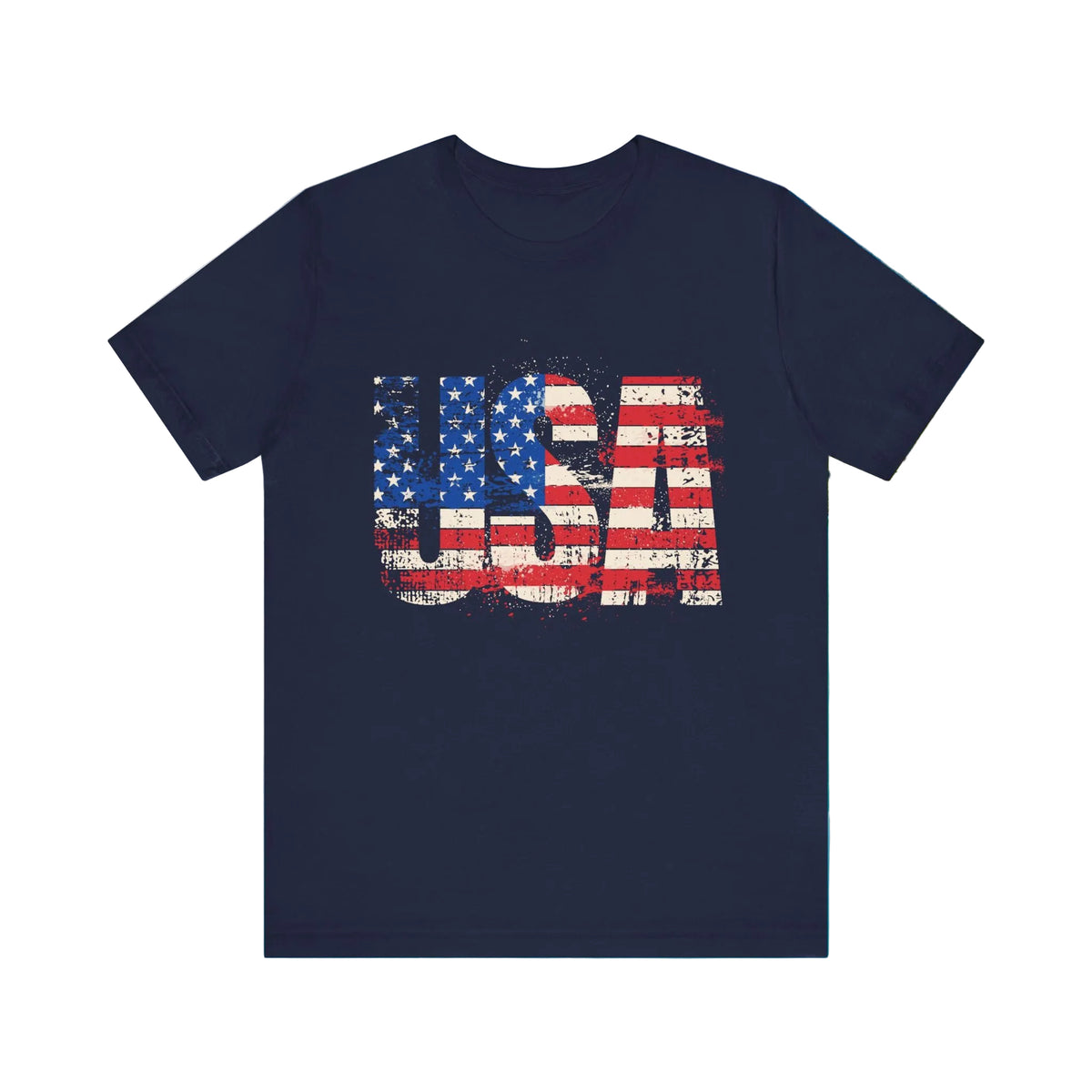 USA Red White Blue - American Flag T-Shirt - Patriotic Unisex Tee - S-3XL