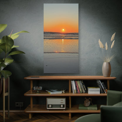 Sunset Beach Canvas Print, Ocean Decor, Wall Art, Home Decor, Coastal Artwork for Living Room